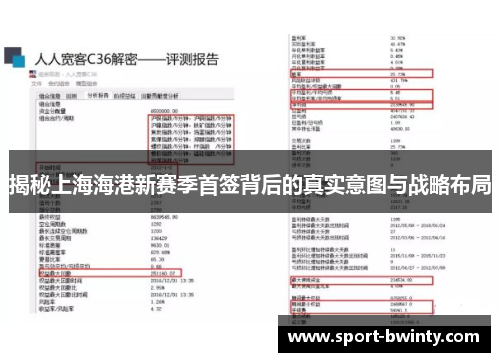 揭秘上海海港新赛季首签背后的真实意图与战略布局