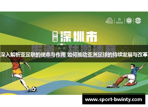 深入解析亚足联的使命与作用 如何推动亚洲足球的持续发展与改革